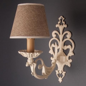 Hasır Kahve Kumaş Krem Vintage Ayak Aplik